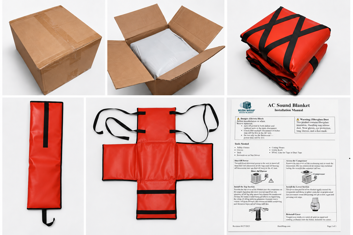 What comes with your AC sound blanket purchase